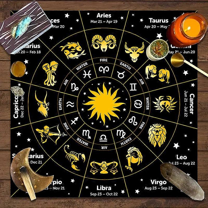 Tarot tablecloth mysterious starry sky moon phase table game decoration tablecloth script killing game ritual props tarot tablecloth