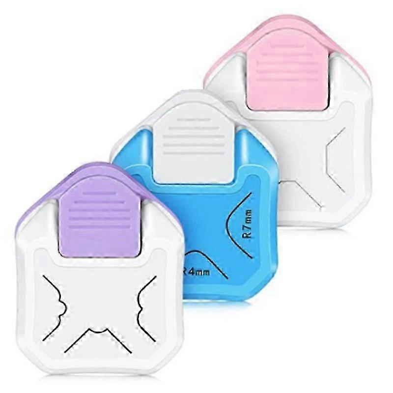 3Pcs Corner Rounder Paper Punch in 3 Styles, 4/7/10mm 3 in 1 Corner Cutter, Corner Punches for Paper Crafts, Card Making