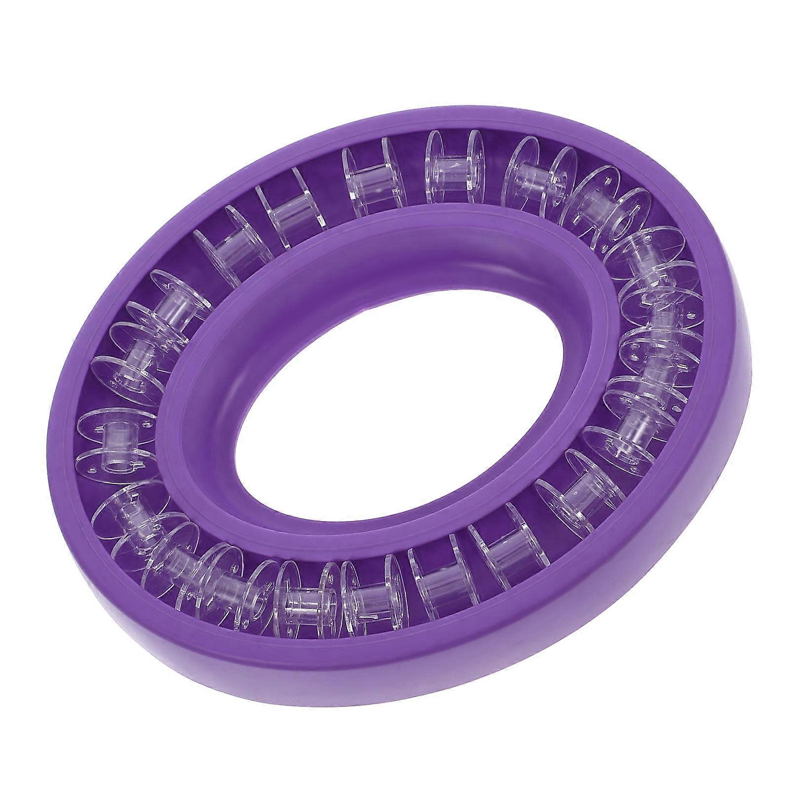 Bobbin Box Bobbin Storage Case for Sewing Supplies 2Sets Purple Plastic Holder