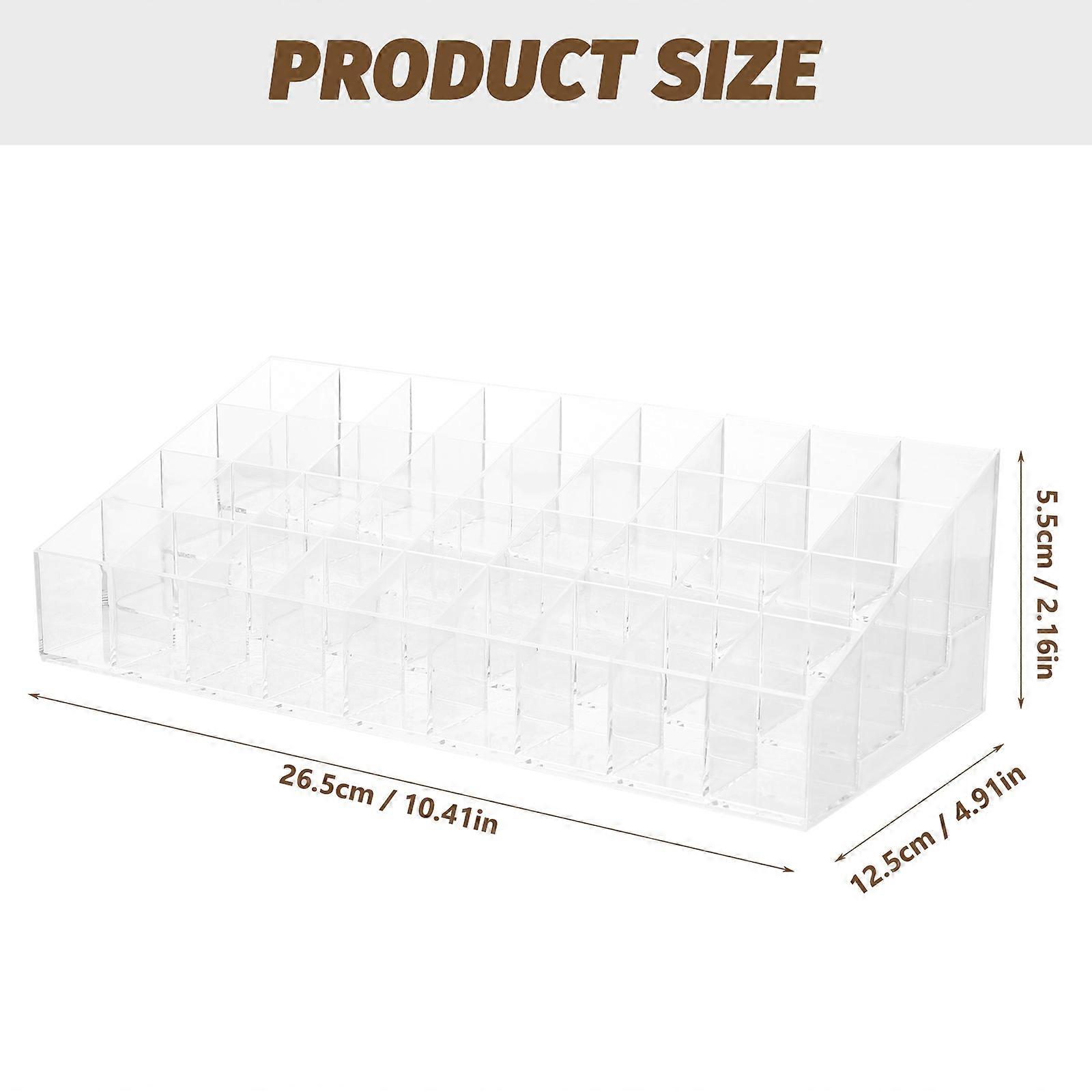 Lipstick Organizer Transparent Makeup Storage Box for Desktop