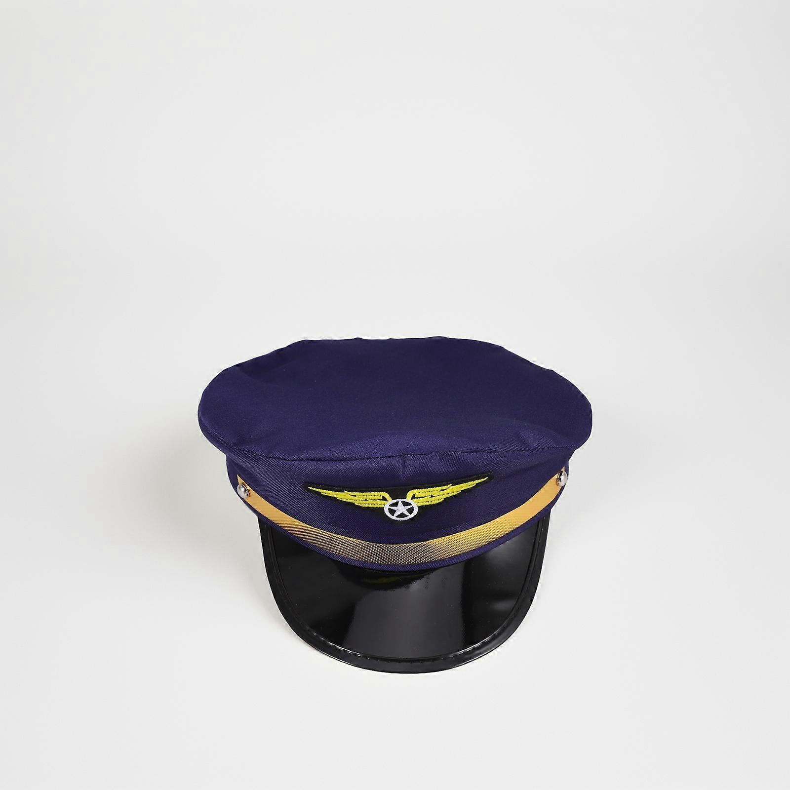 Pilot Cap For Stage Performances Airline Style Easy Styling 1Set