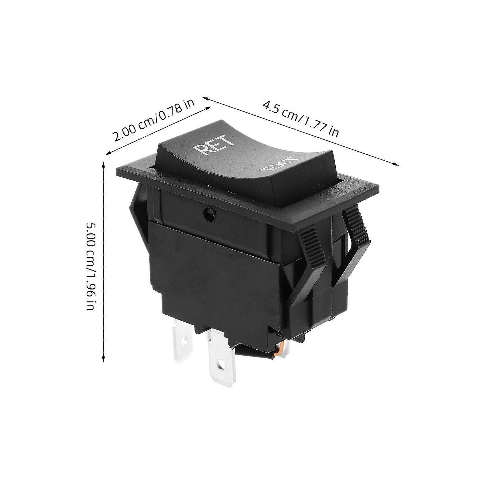 Black Momentary Rocker Switch for Rv Polarity Reverse Switch 4-Pin 20a