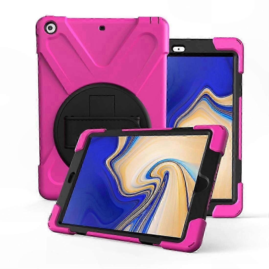 Rotating Tablet Case with Silicone Cover, Holder & Hand Strap for 10.5 Inch Devices