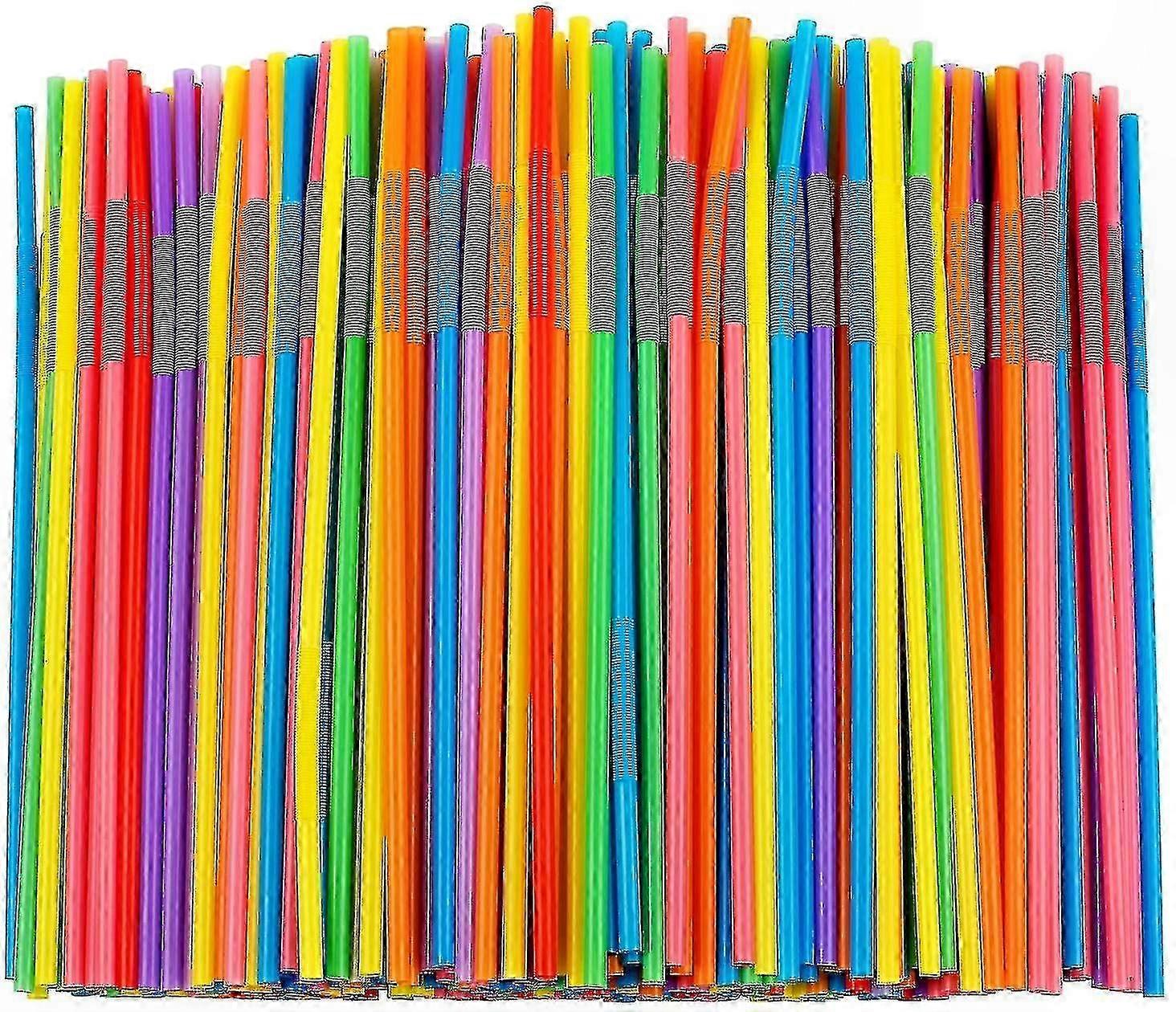 BPA-Free Flexible Eco Straws, Reusable Bendy Drinking Straws (100-1000 Count)