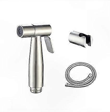 Adjustable Handheld Bidet Sprayer with Stainless Steel Support and Hose for Toilet Hygiene Solution