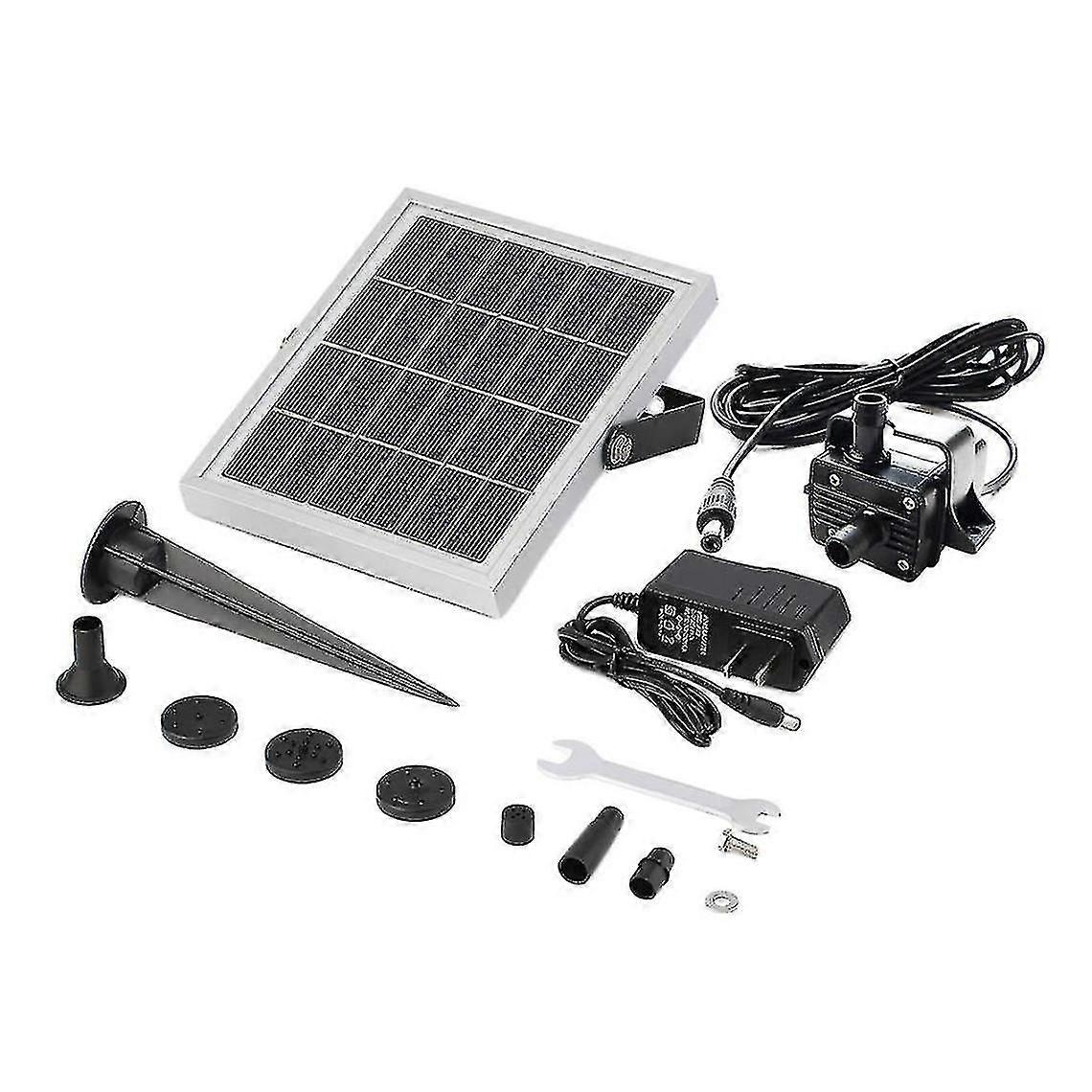 Solar Panel Submersible Pump Storage Battery Battery W/timer For Swimming Pool