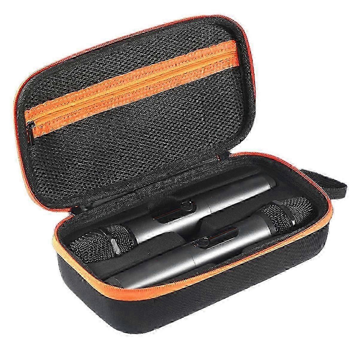 Portable Mic Storage Case Compatible with JBL PartyBox - Anti-Scratch Hard Travel Organizer Compatible with Wireless Mic & A