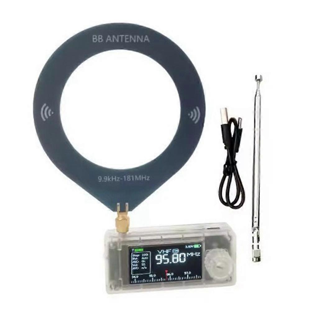 Mini SI4732 Radio LSB USB AM FM Radio Full Band Portable Radio HF SW MW VHF Radio Transparent Case
