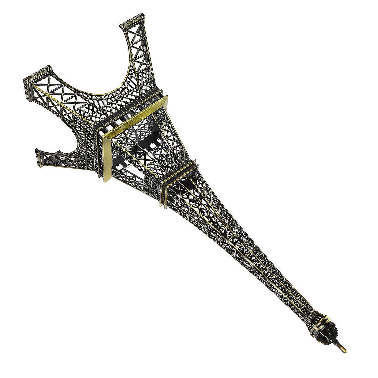 Eiffel Tower Metal Statue Model for Shelf Decor 2Pcs Delicate Sculpture