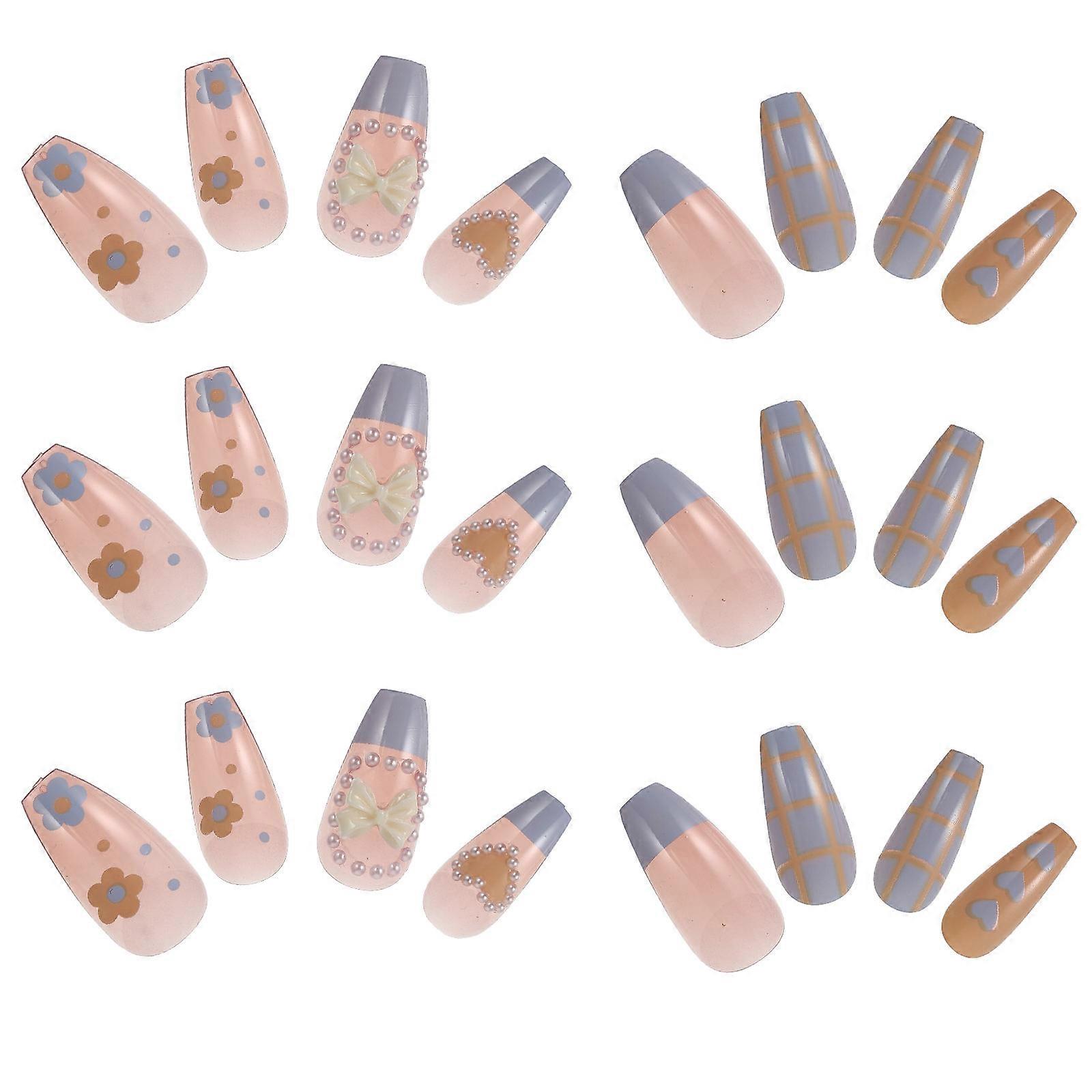 Press on Nails False Nail Tips for DIY Use 1Set of Detachable Fake Nails