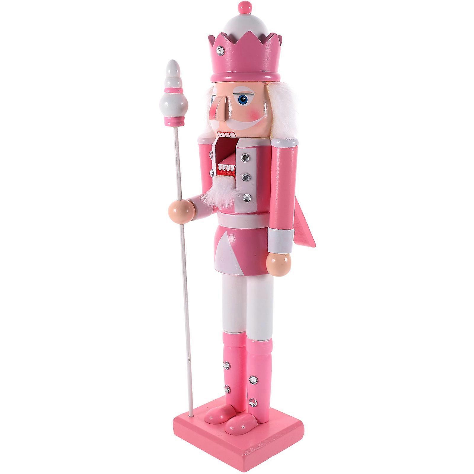 Nutcracker Soldier Wooden Puppet Christmas Decoration For Home With Assorted Color 5Pcs