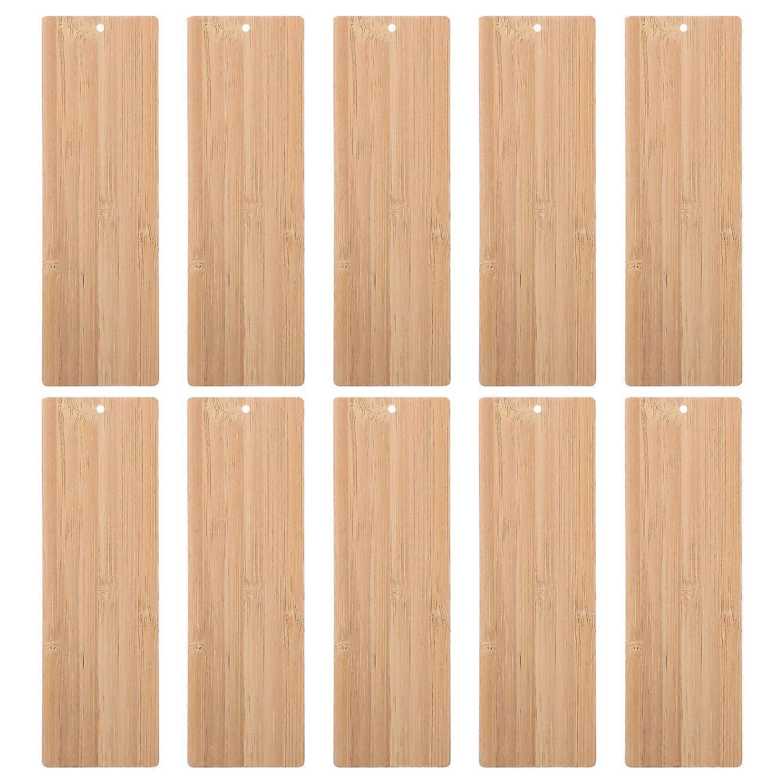 Bamboo Cutouts Craft Bamboo for DIY Projects 20Pcs Rectangular Blanks