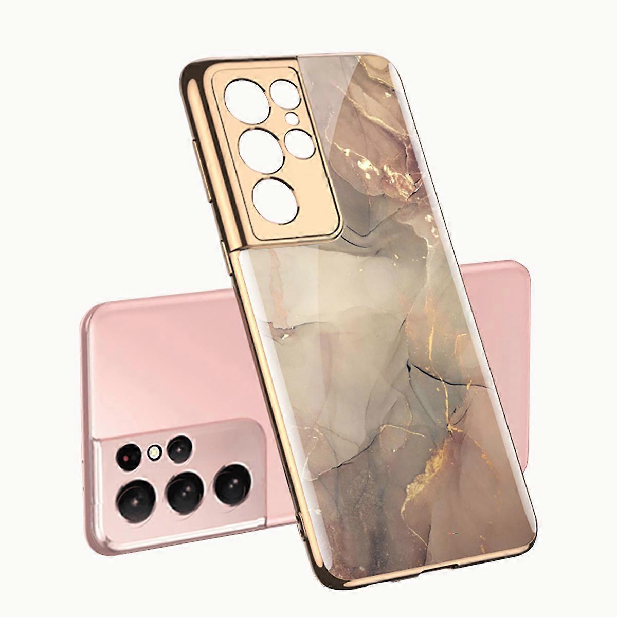 Phone Case Cover for Phone 3Pcs Marble Pattern Compatible with S21 Ultra 5G