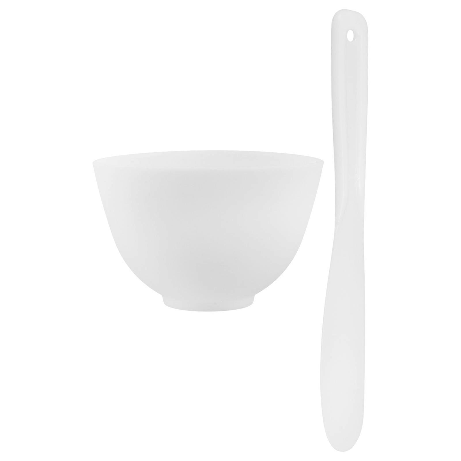 Silicone Face Mask Mixing Bowl Set for DIY Facial Masks 5Sets White