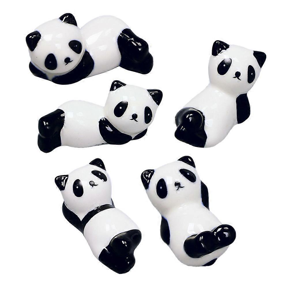 Panda Chopsticks Stand Ceramic Holder for Home Use 10Pcs Pack