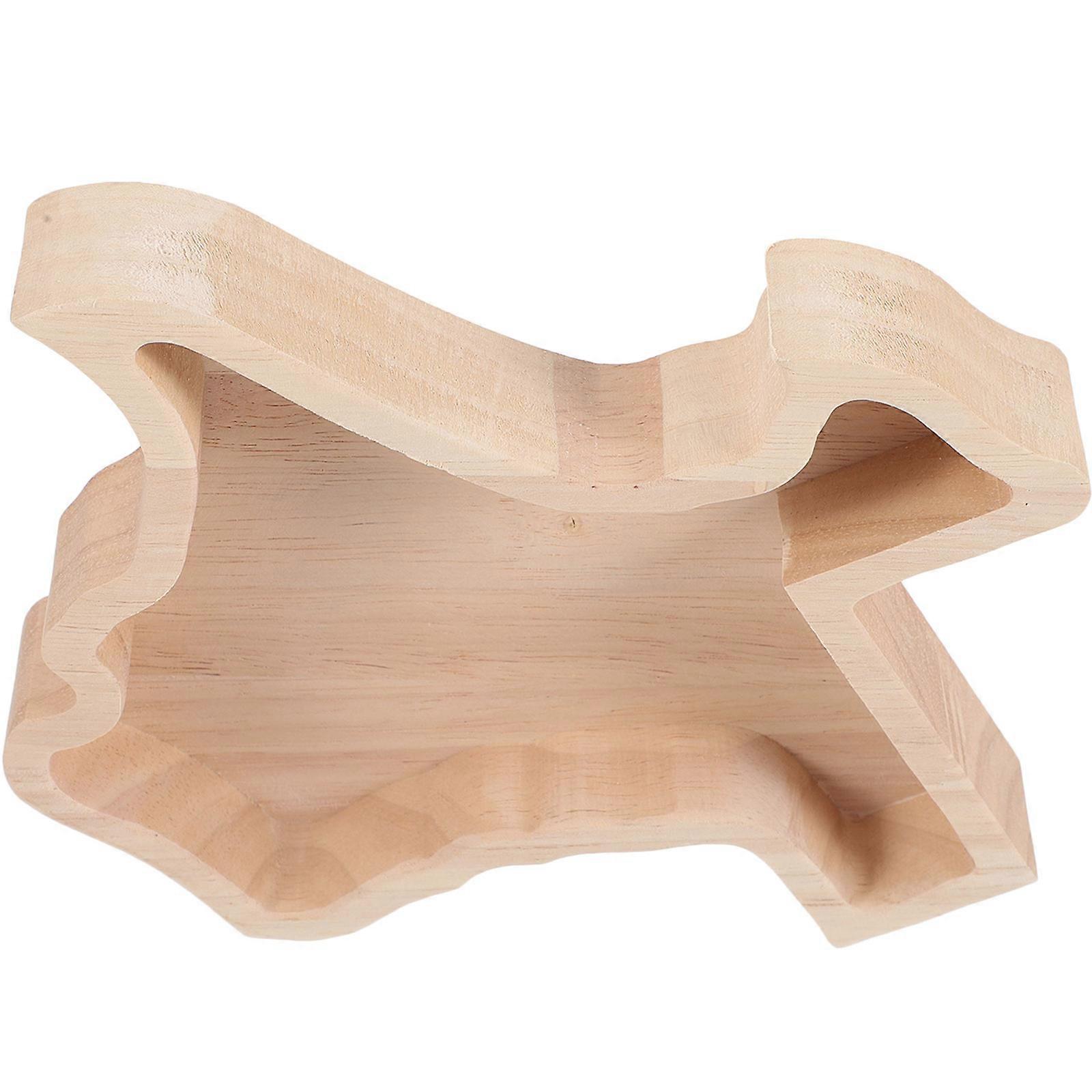 Holztablett in Kartenform, rustikale Servierplatte, Zubehör-Display, 16,8 x 14 cm, 1 Packung