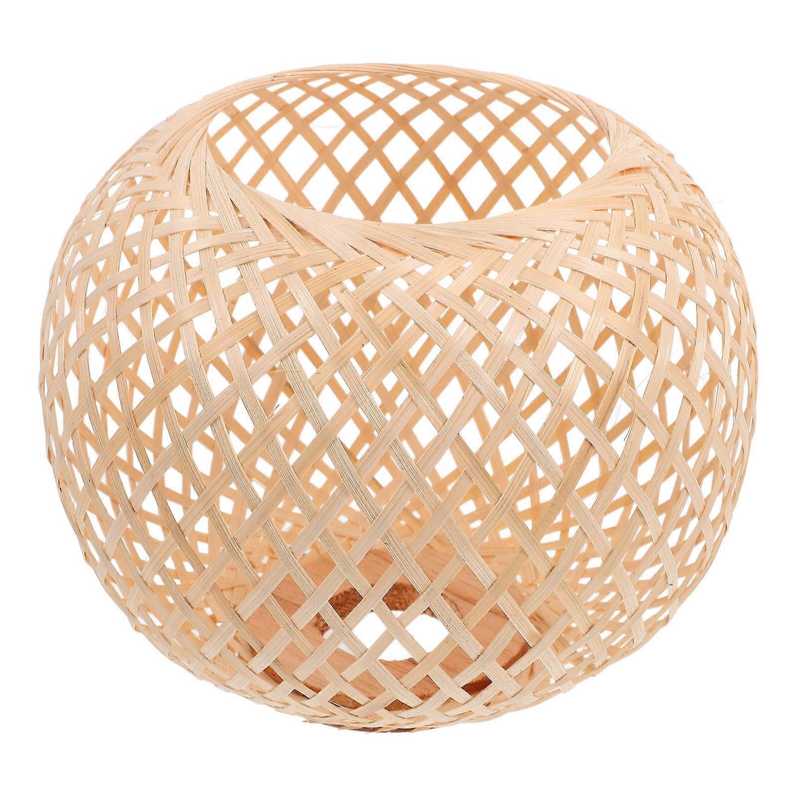 Rustic Style Bamboo Lampshade Desk Light Cover 2Pcs for Home