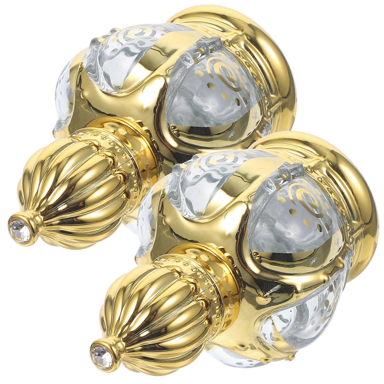 Golden Essential Oil Bottles Roll on Bottles for Home Use 2Pcs