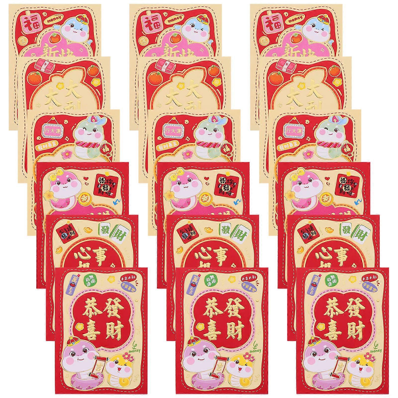 New Year Red Envelopes Paper for Packing Use 144Pcs Chinese Red Envelopes