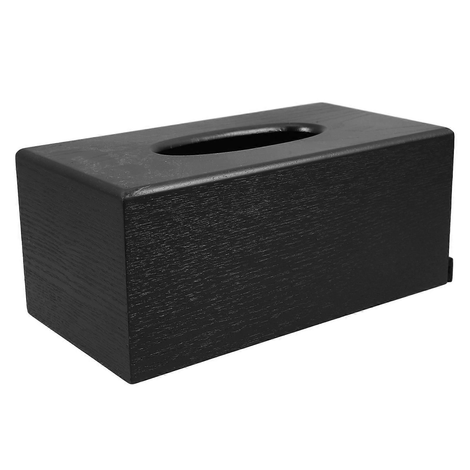 Wooden Rectangular Tissue Box Cover Holder for Home Use 2Pcs
