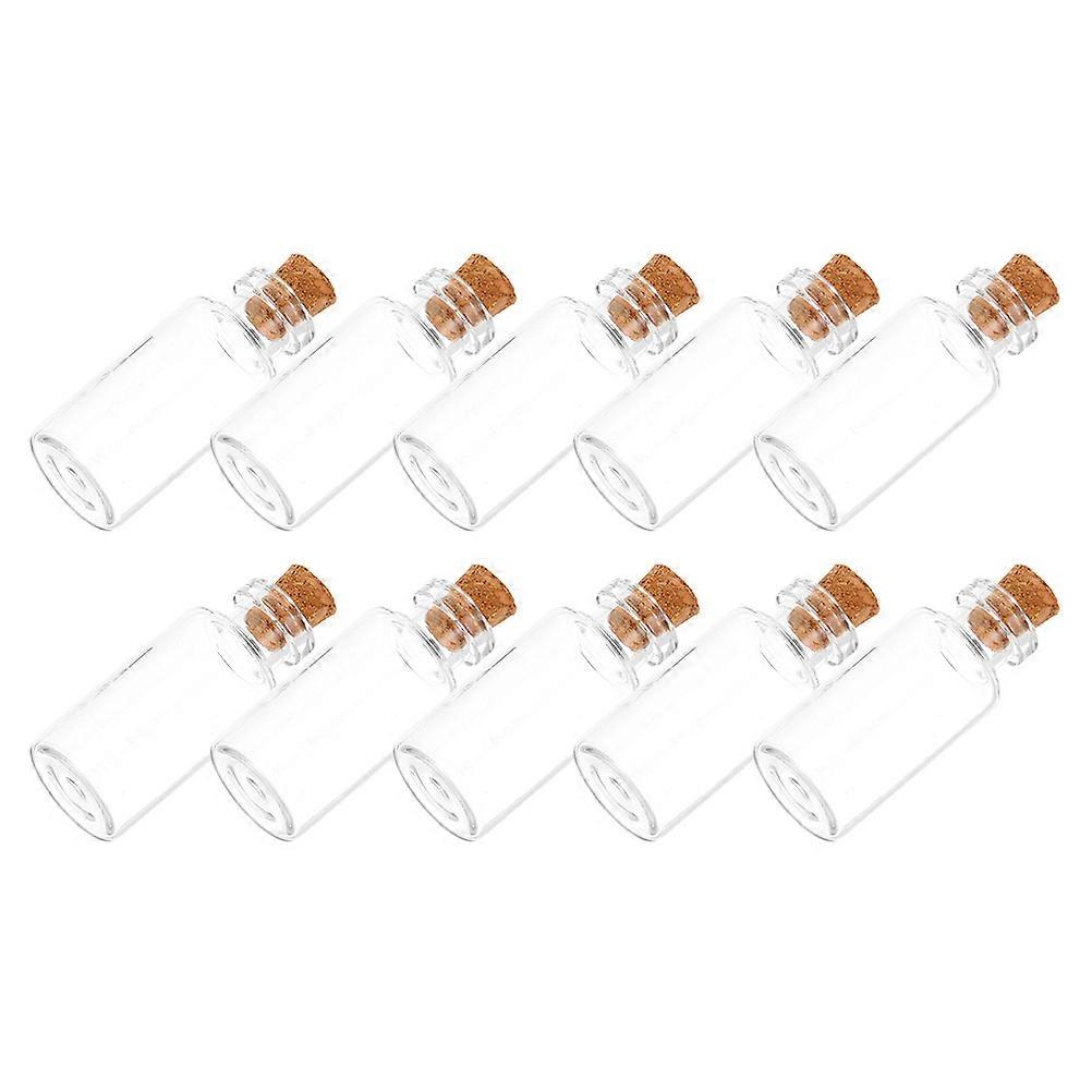Mini Transparent Glass Bottles for Storage Use with Cork 12Pcs