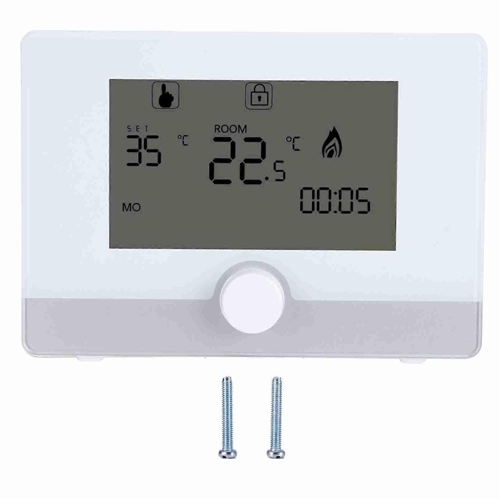 Programmable Thermostat Temperature Controller for Wall hung Boiler Heating System Black