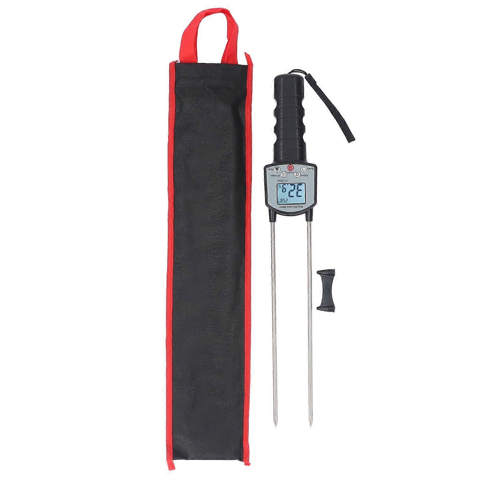 Portable Hay Humidity Meter Digital LCD Display High Accuracy Prevent Spoilage Hay Humidity Tester with Long Probe