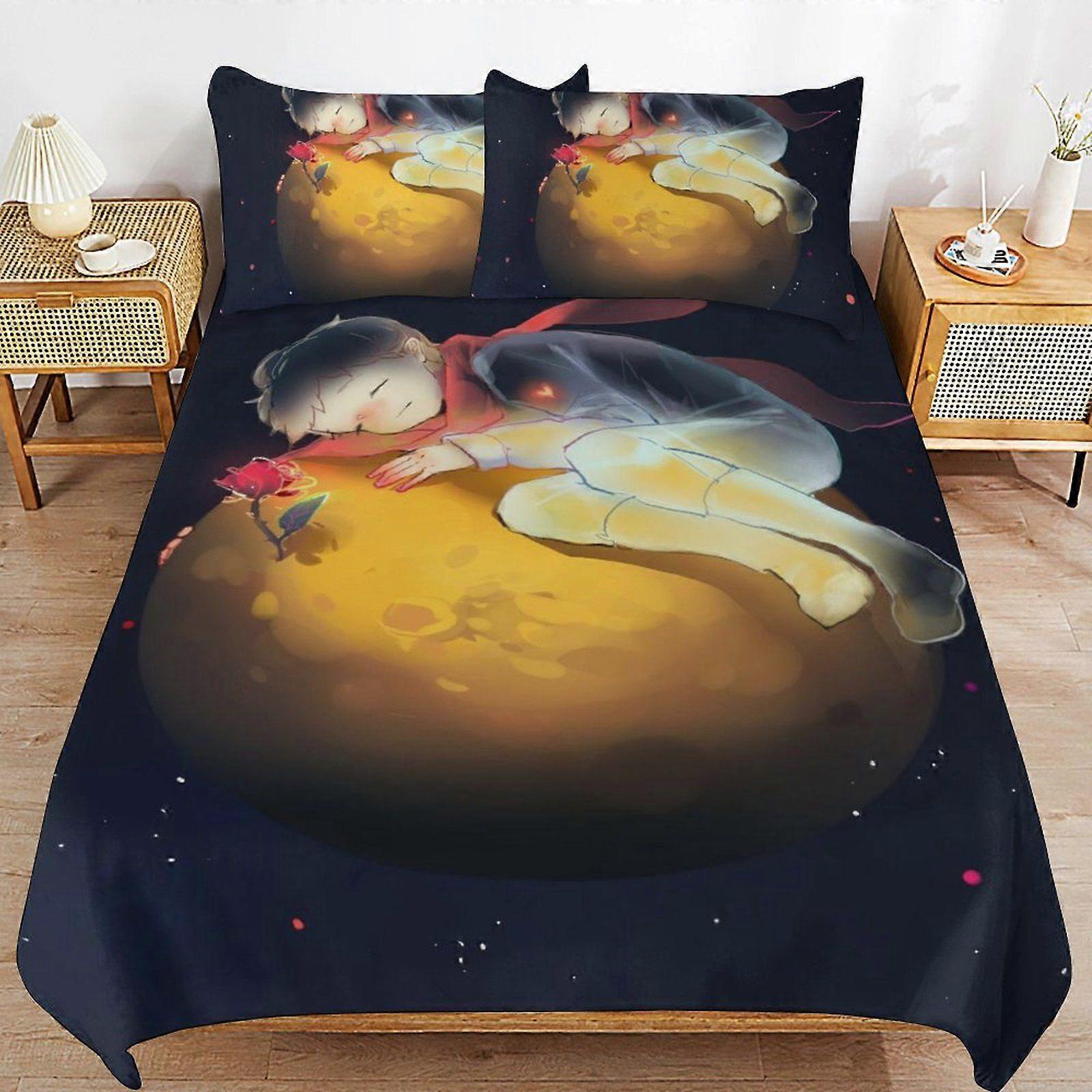 q287 Le Petit Prince Consistent Soft Layer Machine Wash Safe Threaded Finish Duvet Cover Sets Comfortable Bedding d287