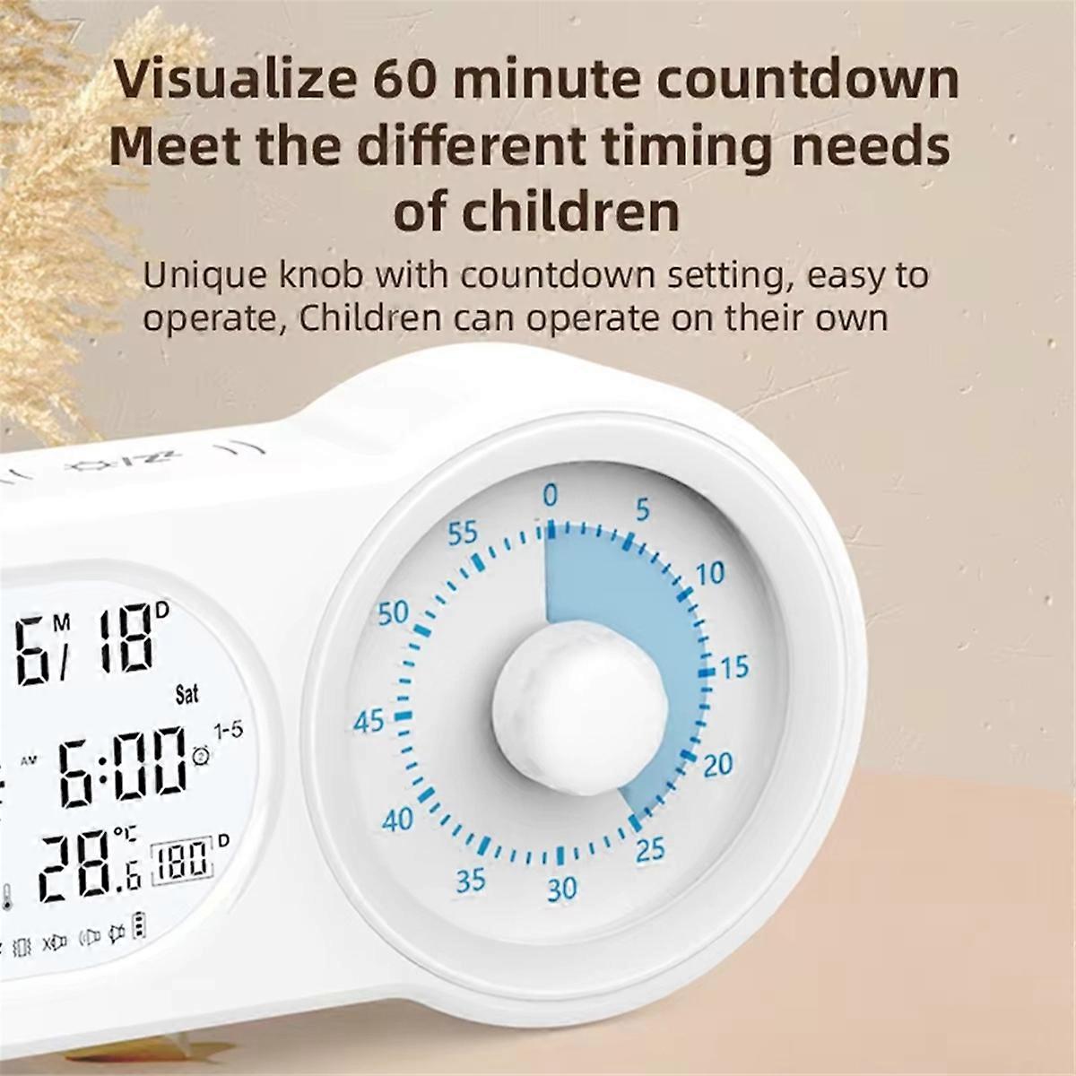 Visual Timer Lcd Dual Screen Clock Autonomous Manager Plastic Clock