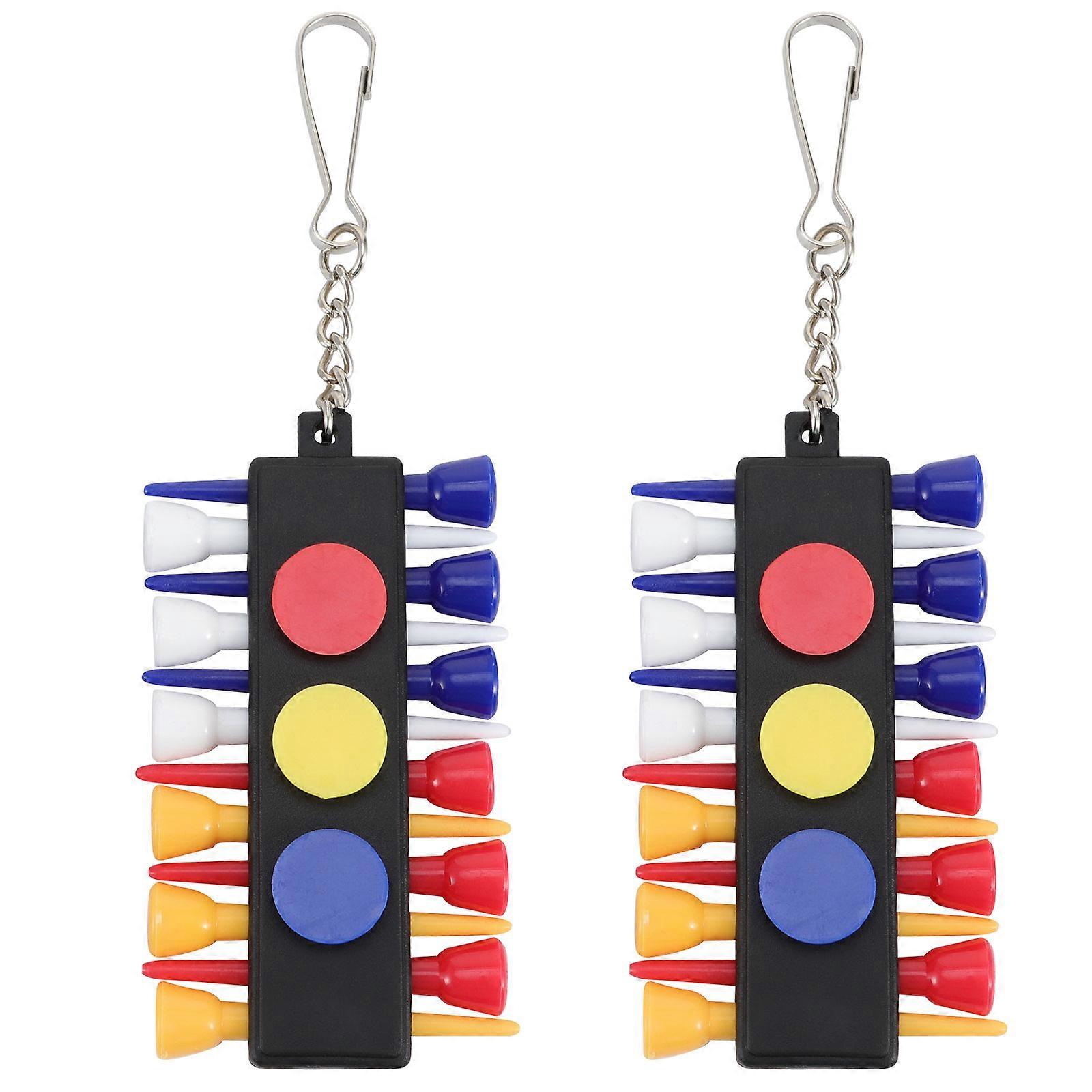 Ball Peg Set Mini Tee Holder for Holding Use with 2Sets Assorted Colors