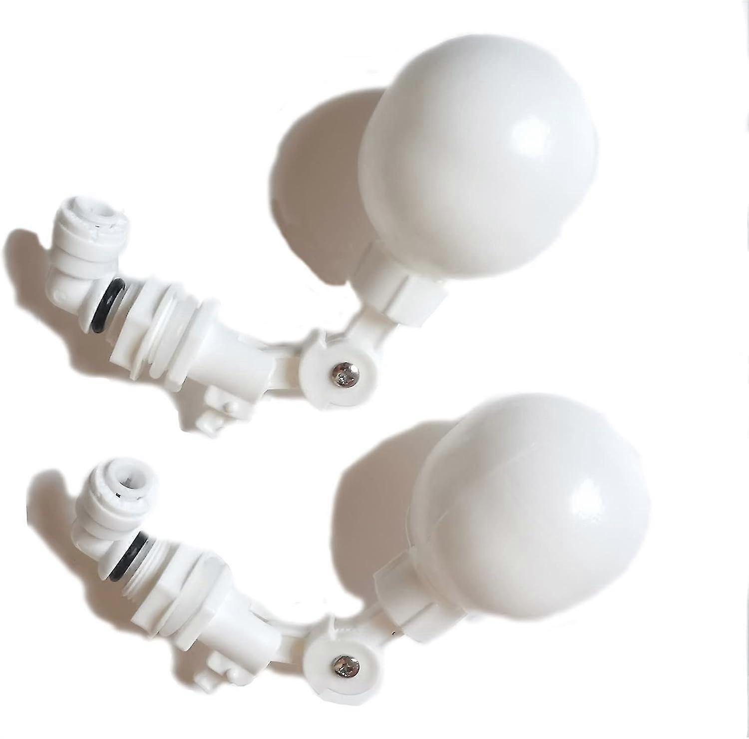 2 Pack 1/4 Inch Water Filter Float Valve Adjustable Float Valve Plastic Water Tank Float Valve for RO Water Reverse Osmosis System, Fish Tank (2 Pack)