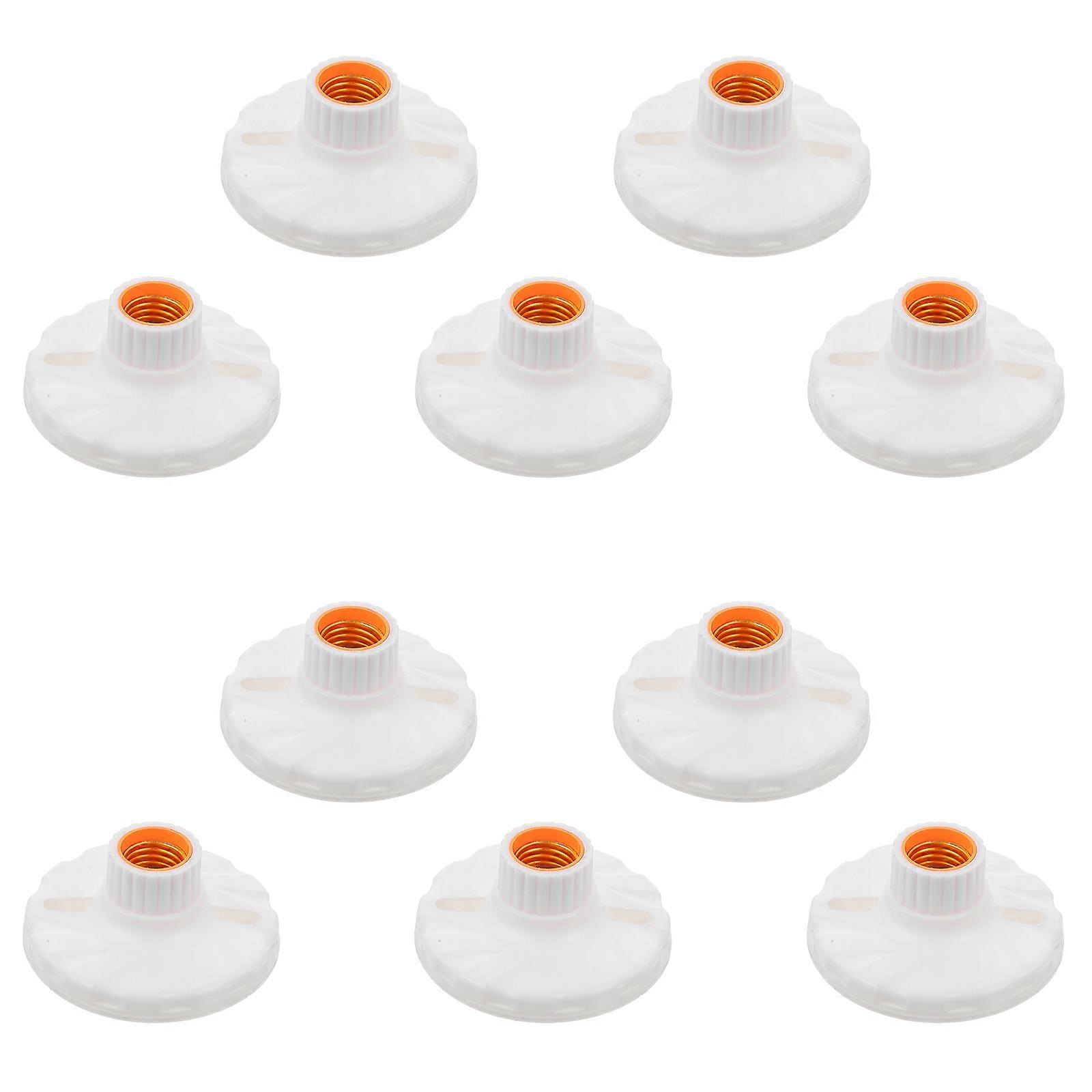 Light Socket E27 Lamp Holder for Household Use 20Pcs White Lamp Bases