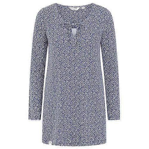 Lazy Jacks Womens/Ladies Mosaic Front Tie Tunic Top