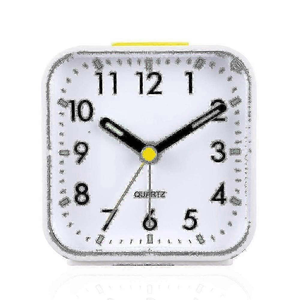 Silent Analog Alarm Clock Non Ticking, Gentle Wake, Beep Sounds, Increasing Volume, Battery Operated Snooze And Light Functions, Easy Set A