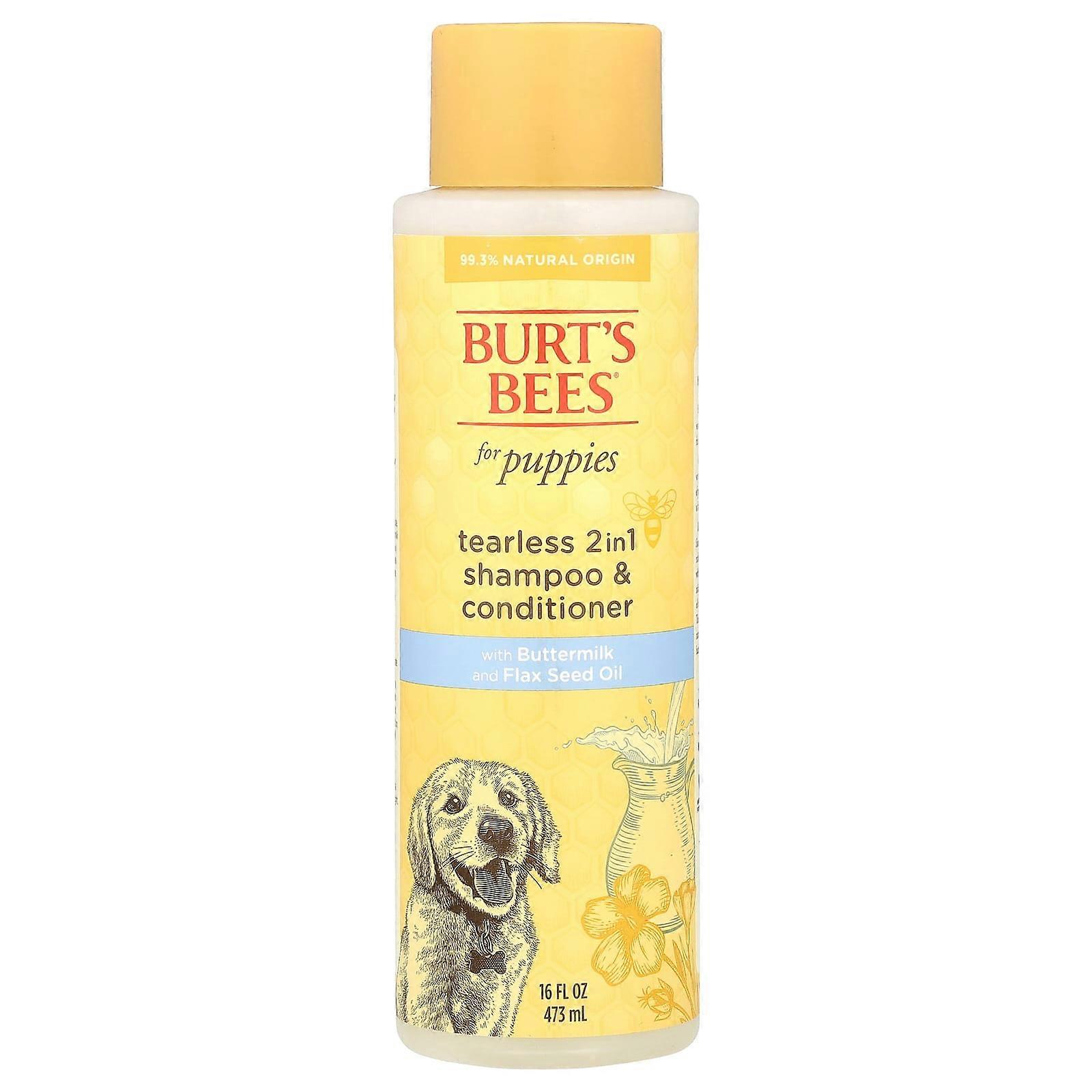 Tearless 2 in 1 Shampoo & Conditioner for Puppies with Buttermilk & Flaxseed Oil, 16 fl oz (473 ml)