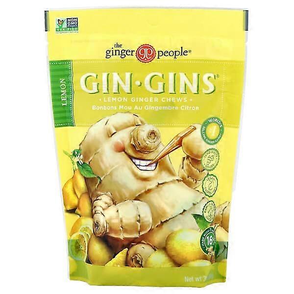 The Ginger People, Gin GinsÃÂÃÂÃÂÃÂ®, Lemon Ginger Chews, Lemon, 3 oz (84 g)