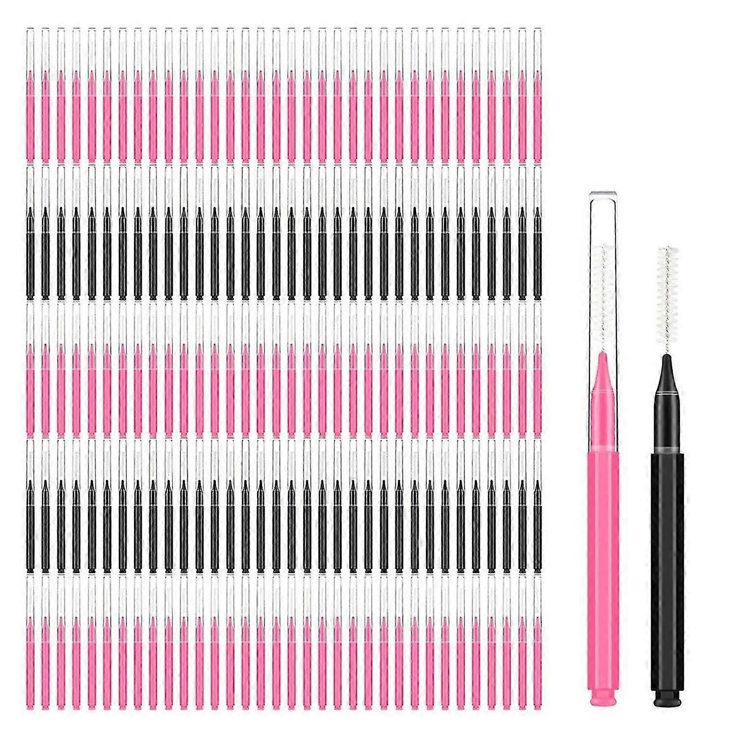 150 Pieces Mini Eyebrow Brush with Cap Brow Lamination Brush Eyebrow Spoolie Brush Comb Eyebrow Lash