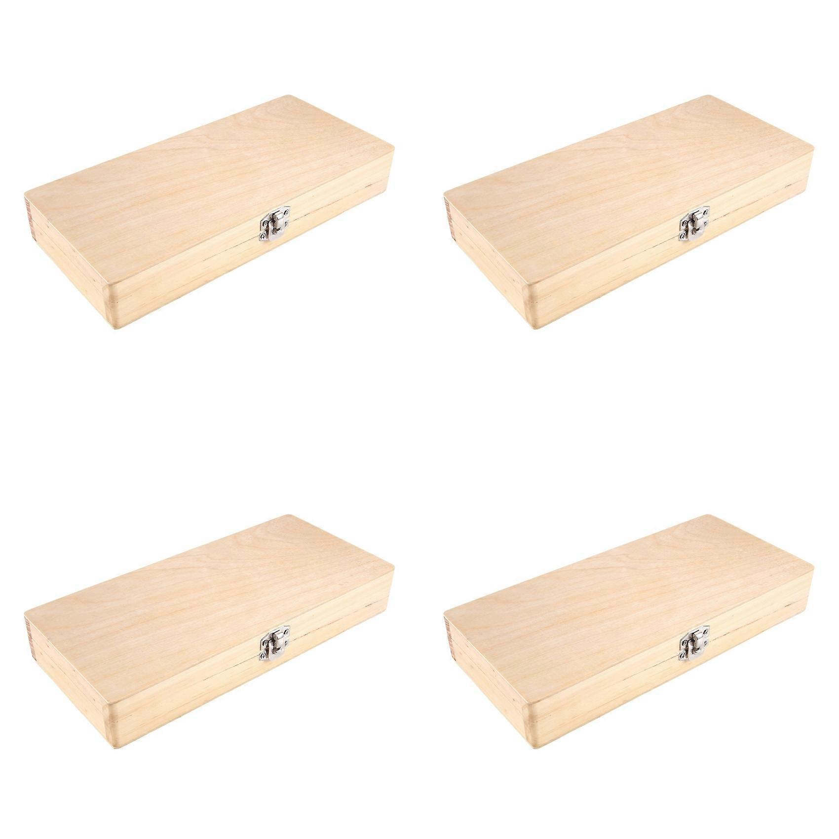4X Wooden Slide Storage Box, Holds 50 Slides, Microscope Slide Box
