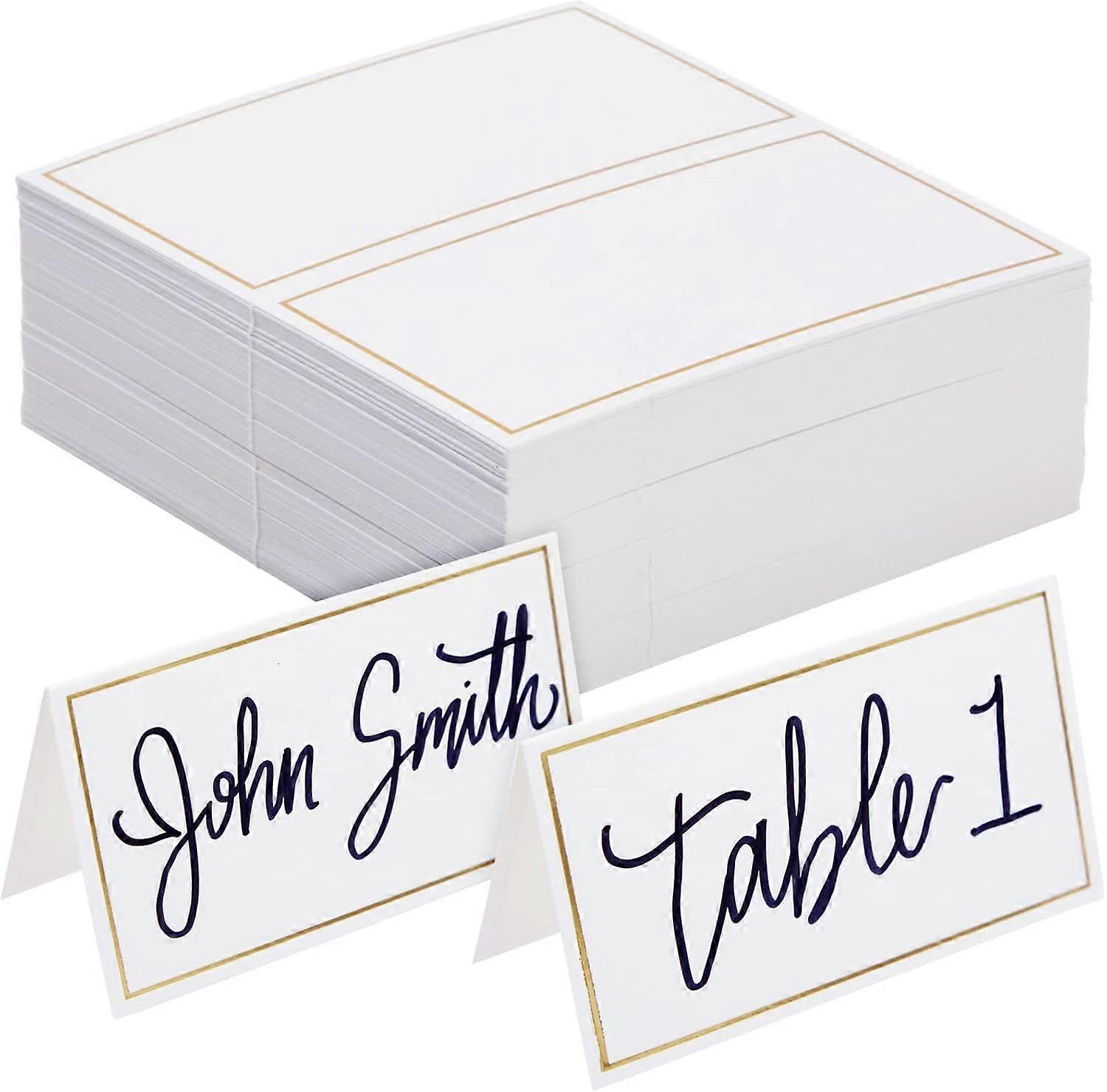 UrbanMingle 100 Pack Wedding Place Cards for Table Setting, Blank Table Name
