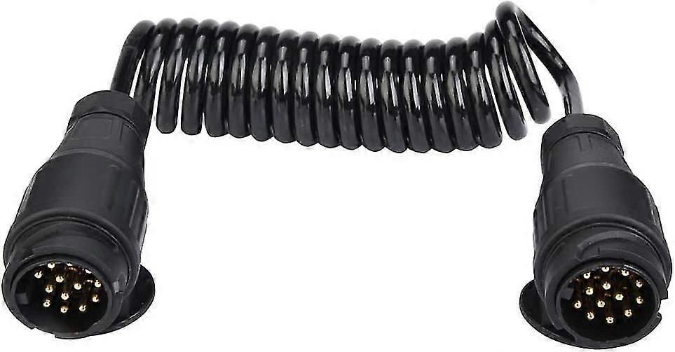 13 Pin Trailer Socket Wiring Spring Cable Connector Adapter For Trailer Caravan