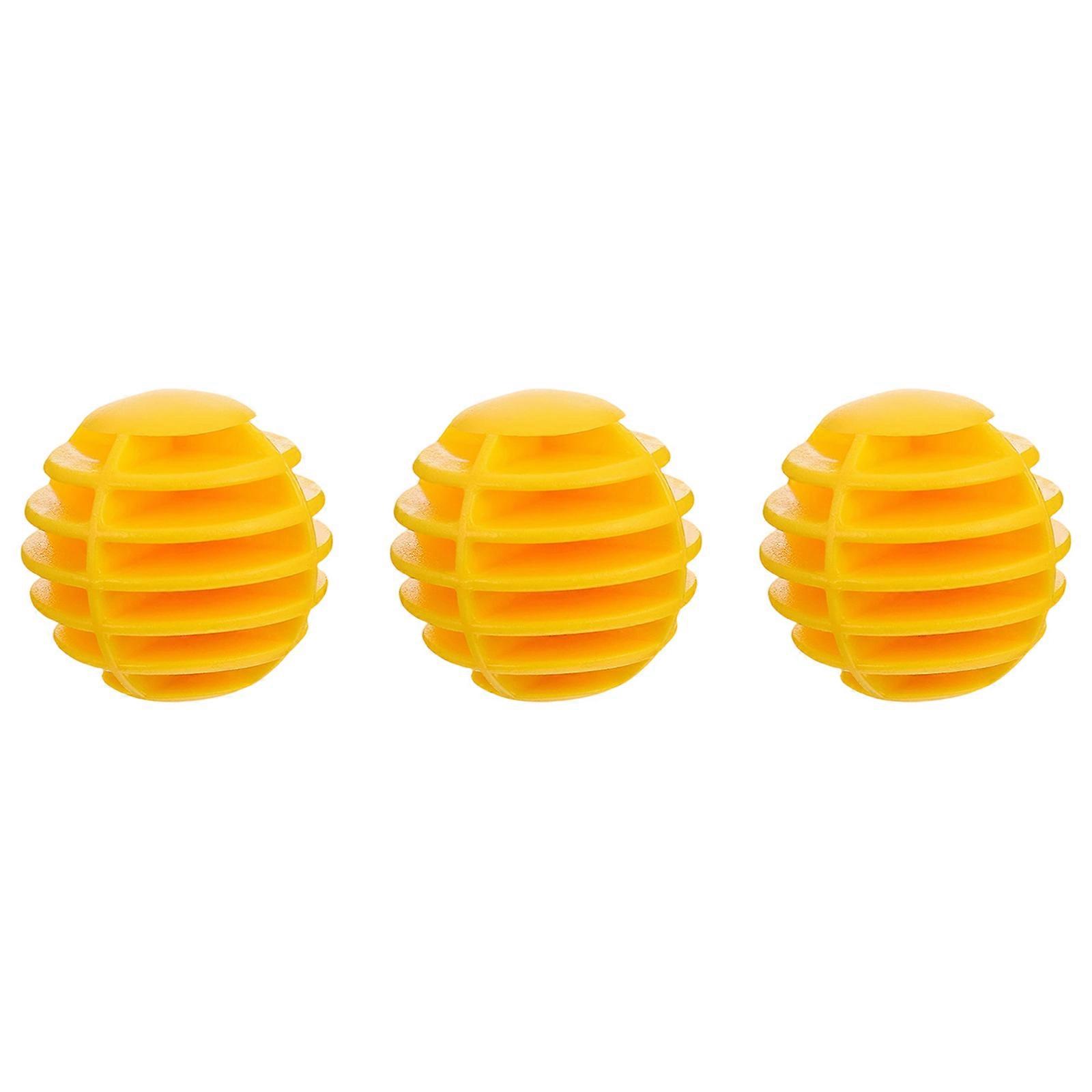 Multipurpose Plastic Construction Golf Balls Wear Resistant Surfaces Enhances Control For Consistent Strokes Practice  Yellow