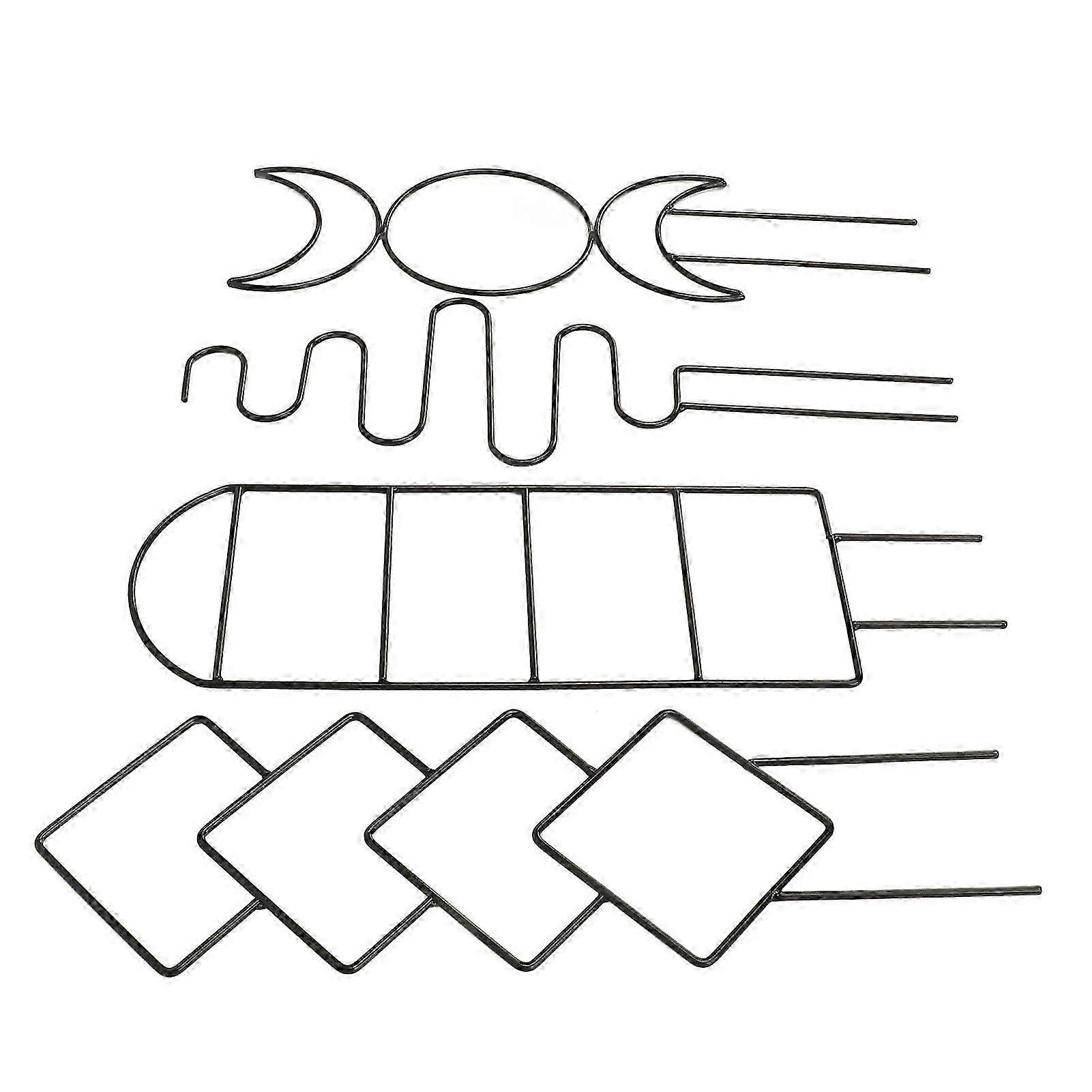 تعريشة النباتات المعدنية لنباتات التسلق المحفوظة بوعاء ، حامل داخلي / خارجي غير منتظم (4 قطع ،)