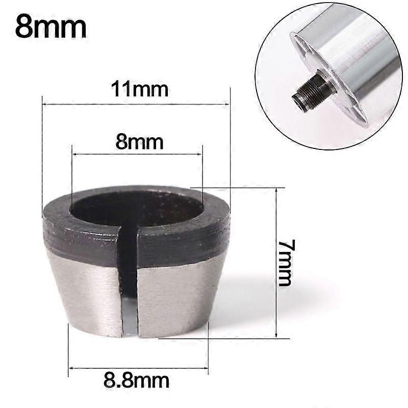 6mm 6.35mm 8mm Collet Chuck Adapter Engraving Trimming Machine Electric Router High Precision Bit