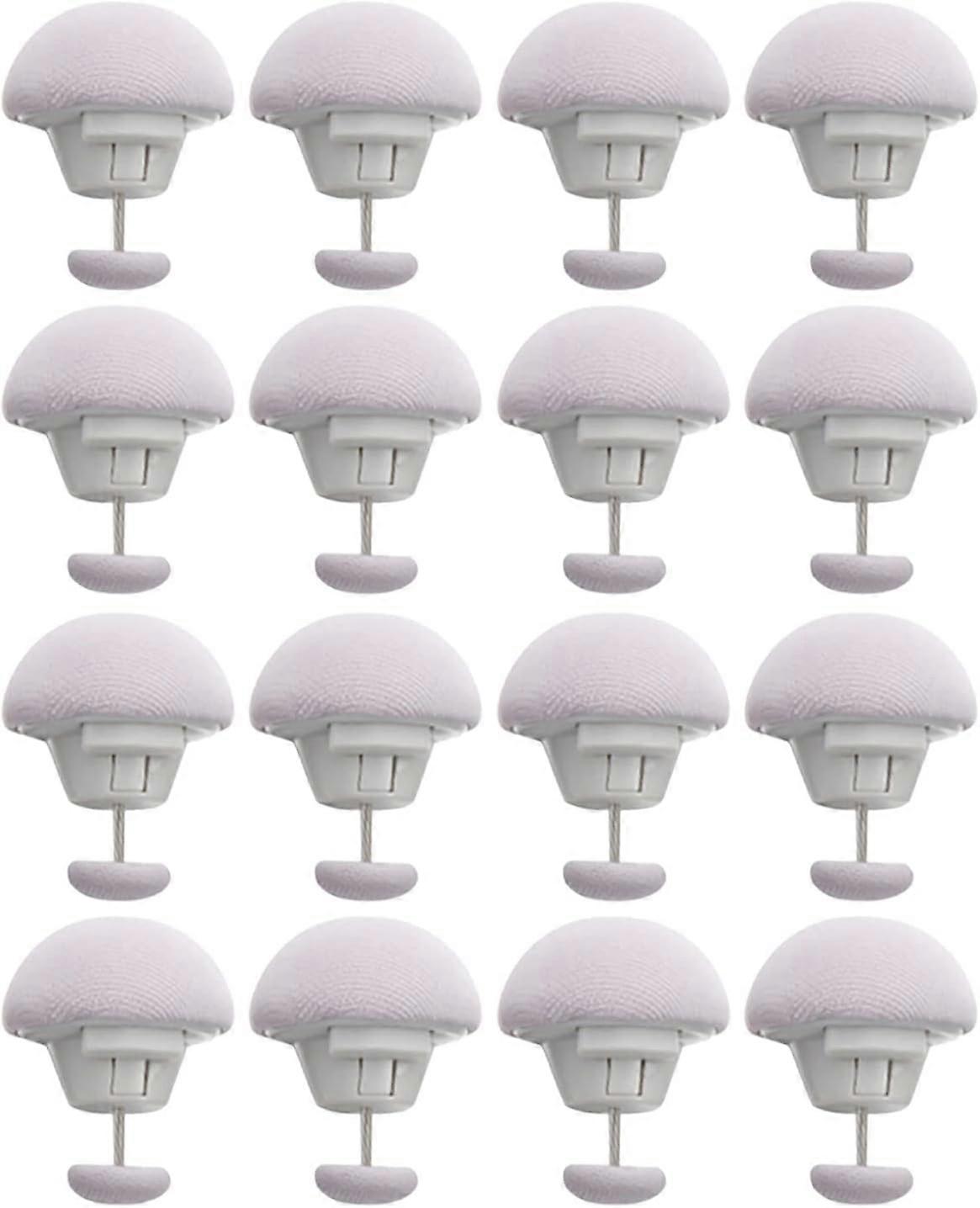 Duvet Pins 16 Pcs Duvet Clips For Duvet Covers And Comforters, Soft Fabric Material, Double Sided Pin Fasteners With Buttons, Gray