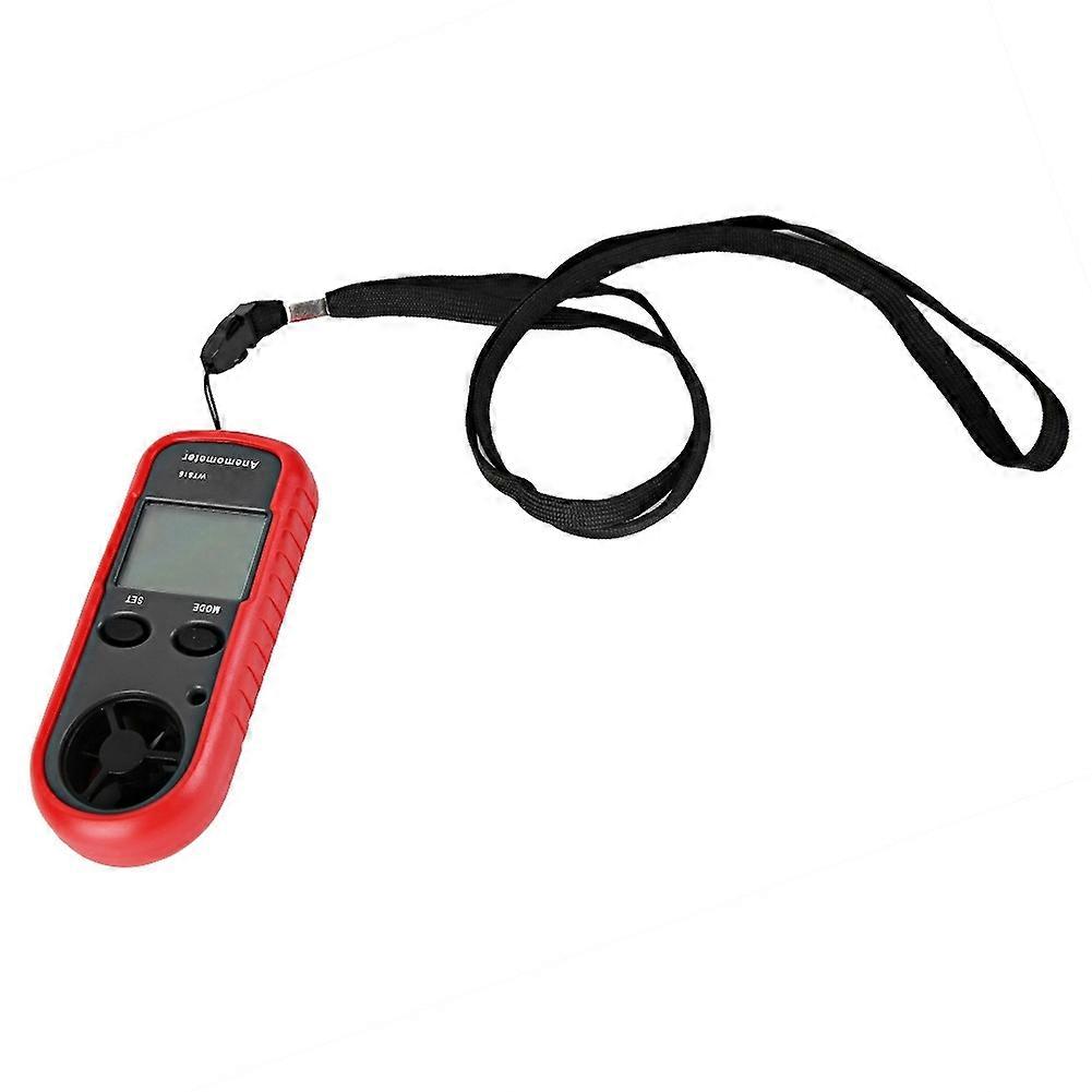 LCD Digital Pocket Wind Meter Temperature Anemometer Tester Alarm 0- 30m/s