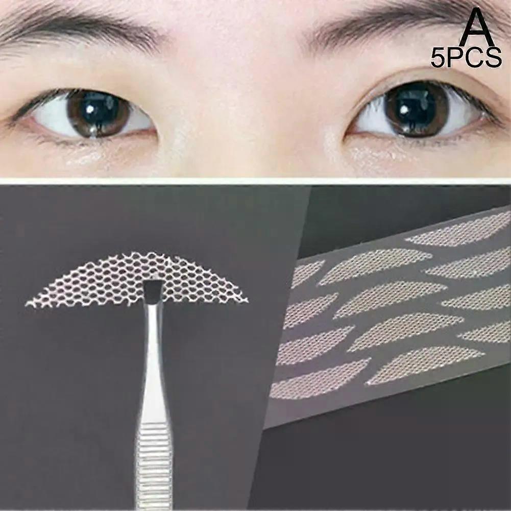 Double Eyelid Patch Thin Gauze Mesh Lace Stickers Invisible Double Fold Adhesive Free Eyelid Sticker Invisible Narrow Tape