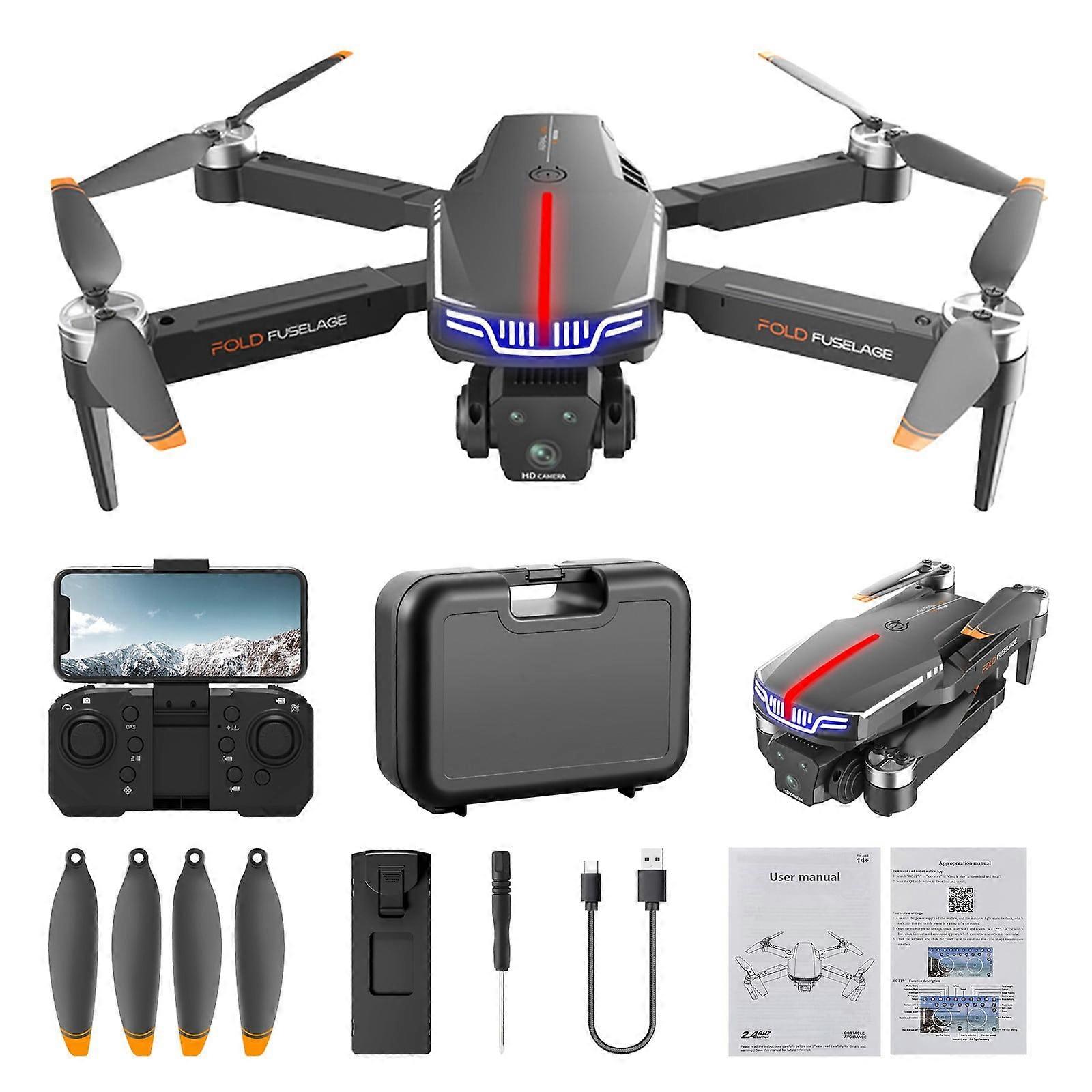 Zeceouar Drone with Camera, 3-Camera Brushless Motor FPV Quadcopter with Wind Resistance, Headless Mode & Gesture Control – Compatible with RC