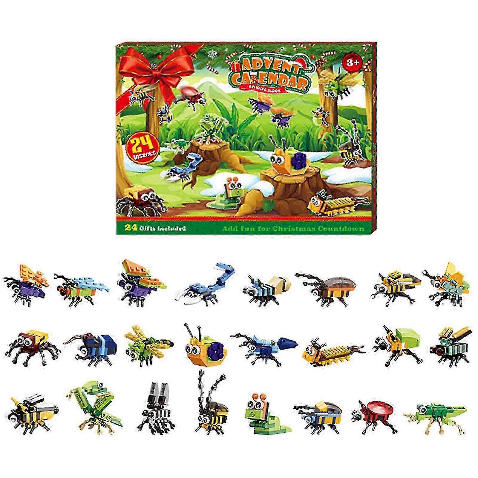 24 Days Countdown Insect Building Blocks Advent Calendar 2025