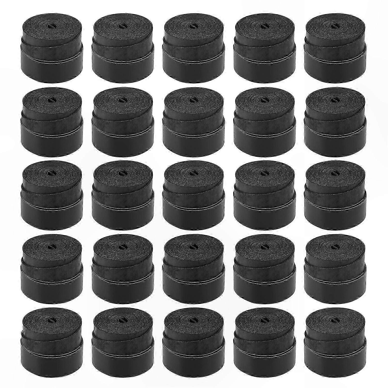 25-Pack Non-Slip Racket Handle Grips for Tennis and Badminton with Vibration Dampening Overgrip Technology