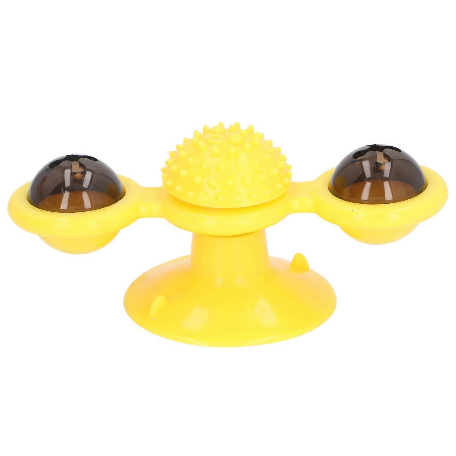 Windmill Cat Toys with Catnip and LED Light Ball Interactive Windmill Cat Catnip Toy with Suction Cu